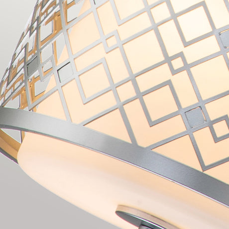 Elstead Lighting Pendant from the Ziggy range. Ziggy 1lt Small Pendant - Lacquered Silver Product Code = ZIGGY-1P-S-LS