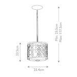 Elstead Lighting Pendant from the Ziggy range. Ziggy 1-light Small Pendant - Lacquered Silver – SKU ZIGGY-1P-S-LS