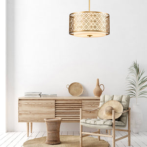 Elstead Lighting Pendant from the Ziggy range. Ziggy 2lt Medium Pendant - Lacquered Gold Product Code = ZIGGY-2P-M-LG