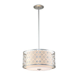 Elstead Lighting Pendant from the Ziggy range. Ziggy 2lt Medium Pendant - Lacquered Silver Product Code = ZIGGY-2P-M-LS