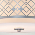 Elstead Lighting Pendant from the Ziggy range. Ziggy 2lt Medium Pendant - Lacquered Silver Product Code = ZIGGY-2P-M-LS