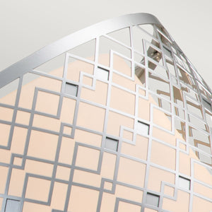 Elstead Lighting Pendant from the Ziggy range. Ziggy 2lt Medium Pendant - Lacquered Silver Product Code = ZIGGY-2P-M-LS