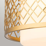 Elstead Lighting Ceiling Flush from the Ziggy range. Ziggy 2lt Medium Flush - Lacquered Gold Product Code = ZIGGY-F-M-LG