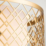 Elstead Lighting Ceiling Flush from the Ziggy range. Ziggy 2lt Medium Flush - Lacquered Gold Product Code = ZIGGY-F-M-LG