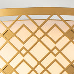 Elstead Lighting Ceiling Flush from the Ziggy range. Ziggy 2lt Medium Flush - Lacquered Gold Product Code = ZIGGY-F-M-LG