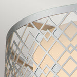Elstead Lighting Ceiling Flush from the Ziggy range. Ziggy 2-light Medium Flush - Lacquered Silver – SKU ZIGGY-F-M-LS