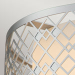 Elstead Lighting Ceiling Flush from the Ziggy range. Ziggy 2lt Medium Flush - Lacquered Silver Product Code = ZIGGY-F-M-LS