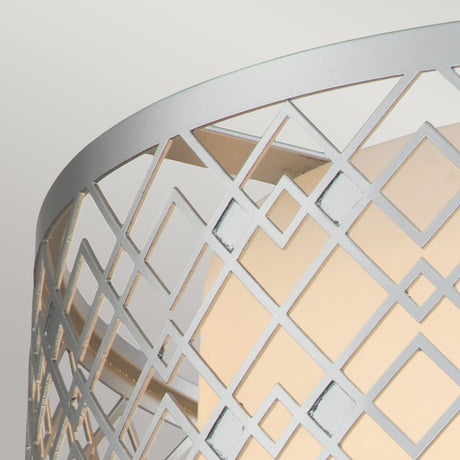 Elstead Lighting Ceiling Flush from the Ziggy range. Ziggy 2lt Medium Flush - Lacquered Silver Product Code = ZIGGY-F-M-LS