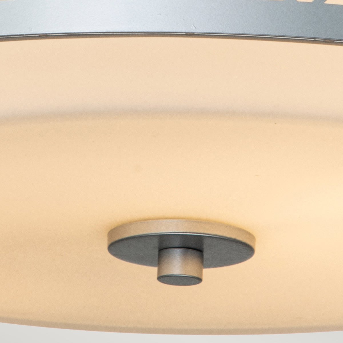 Elstead Lighting Ceiling Flush from the Ziggy range. Ziggy 2lt Medium Flush - Lacquered Silver Product Code = ZIGGY-F-M-LS