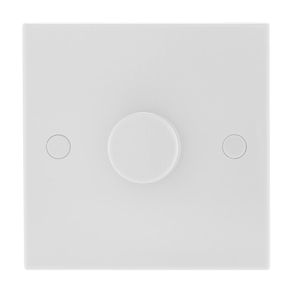 BG FL-CP-981P-0J BGE - BG 981P-0J BG Nexus Moulded White Square Edge Push On/Off LED Dimmer Switch 1 Gang 2 Way 400W BG Accessories Range Lighting Components
