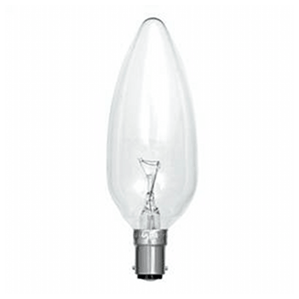British Electric Lamps FL-CP-CNDL40SBCC BEL - British Electric Lamps Candle 240V 40W SBC Clear 45mm MPN = 920