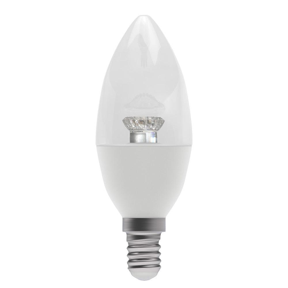 British Electric Lamps FL-CP-LCND3.9SESCVWW/DIM BEL - British Electric Lamps BELL LED LED Candle 3.9W (40W eqv.) E14 2700K Clear Dimmable Bell Part Number = 60576