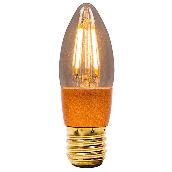 British Electric Lamps FL-CP-LCND4ESG/DIM BEL - British Electric Lamps BELL LED 4W LED Vintage Candle Dimmable ES Gold 2000K Part Number = 1453