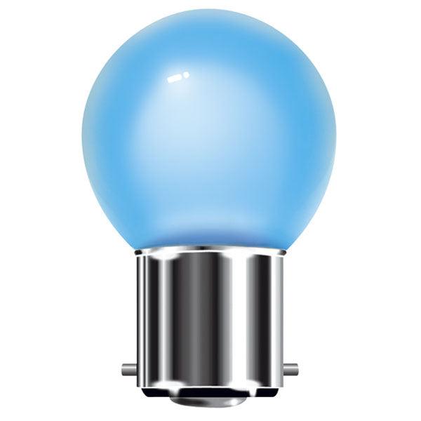 British Electric Lamps FL-CP-LRND45BCB BEL - British Electric Lamps 5080 LED 45mm Round 1W B22d Blue BEL LED 45mm Round LED Lamps