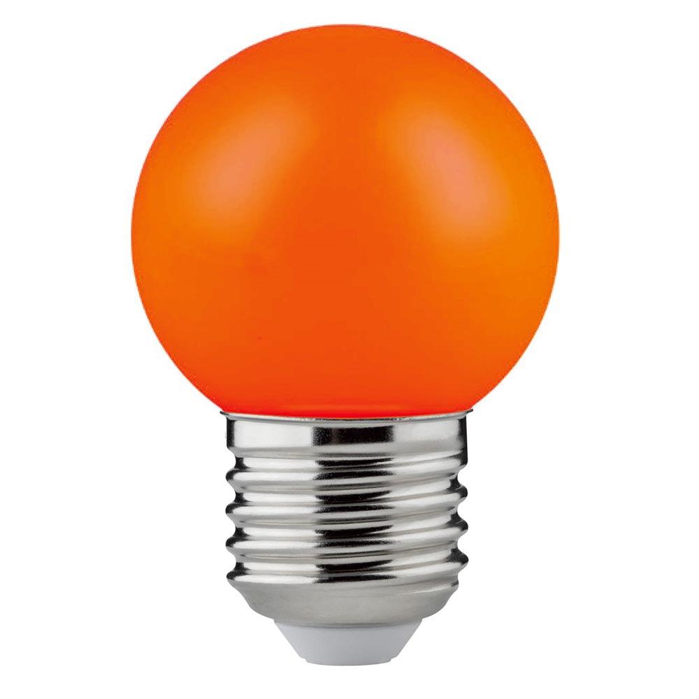 British Electric Lamps FL-CP-LRND45ESA BEL - British Electric Lamps 5089 LED Golf Balls 1W E27 Amber LED 45mm Round LED Lamps