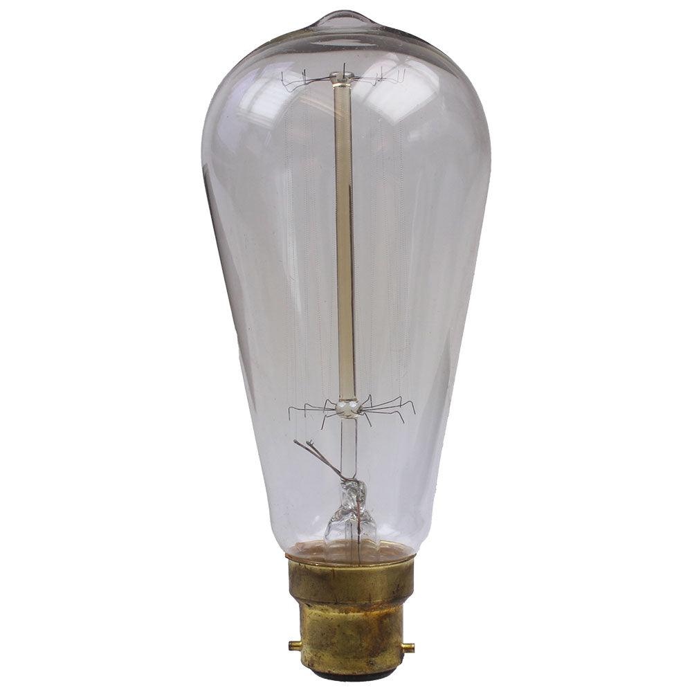 British Electric Lamps FL-CP-SQBC60C BEL - British Electric Lamps Squirrel Cage Vintage Filament Lamps 240V 60 Watts BC Part Number = 1480
