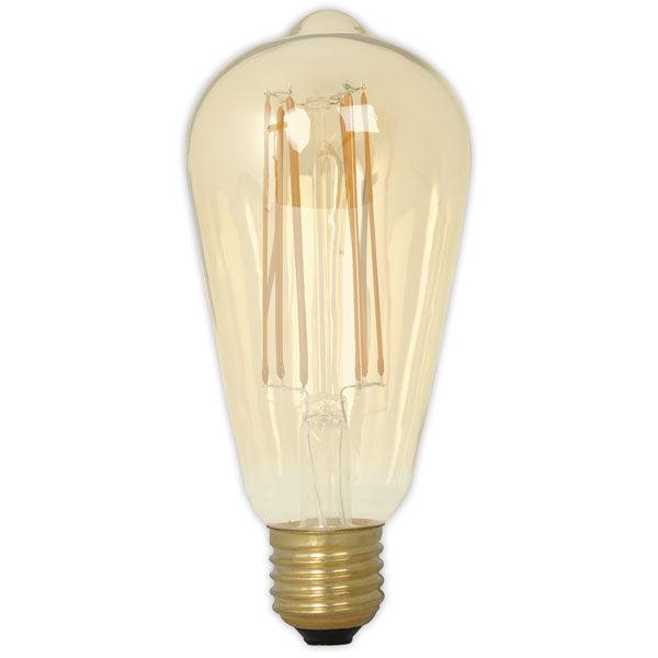 Calex 1101001800 Calex LED Long Filament Squirrel Cage 3.5W (25W eq.) 240V E27 Gold ST64 Dimmable LED Squirrel Cage ST64 LED Lamps - First Light Direct - LED Lamps and Lighting 
