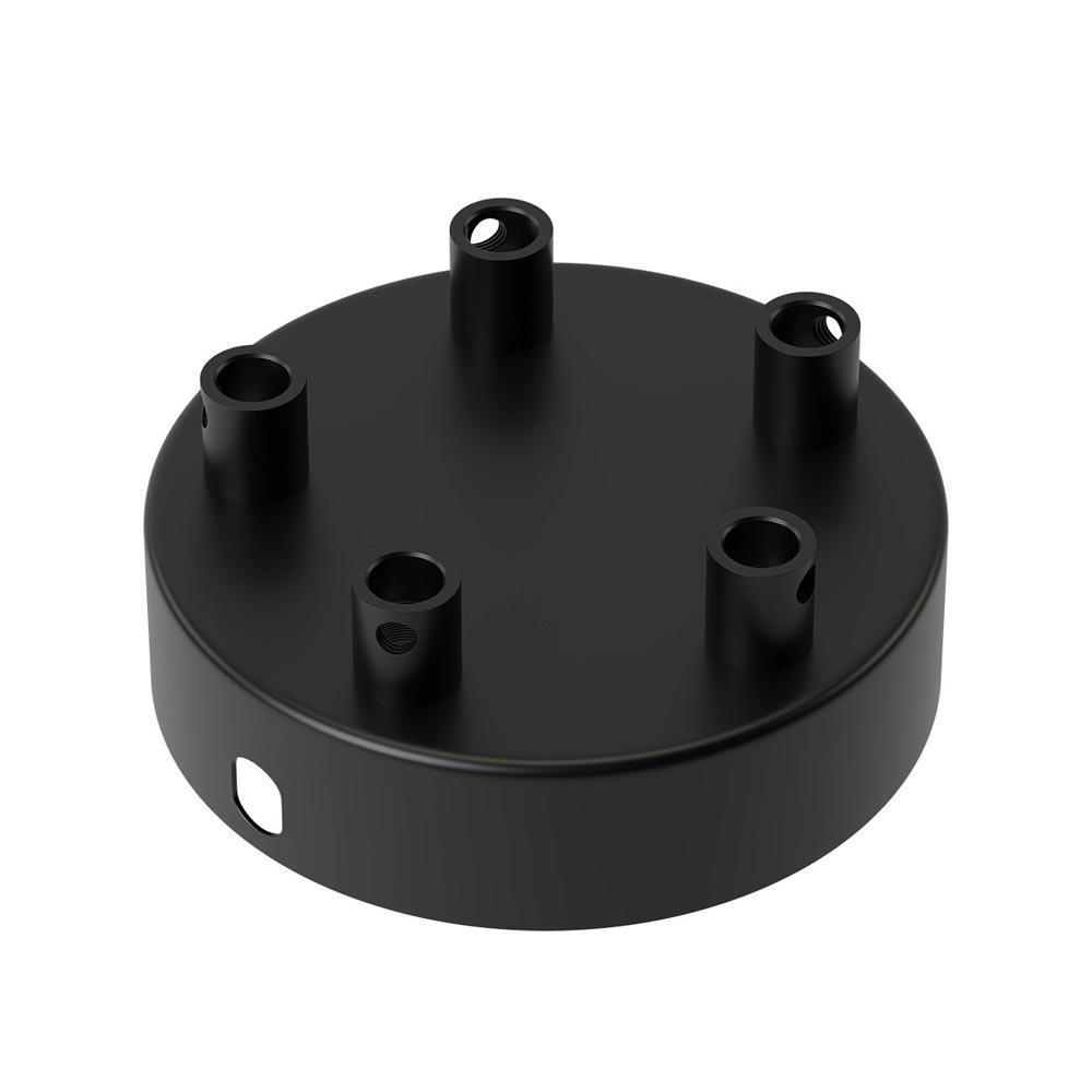 Calex Calex Metal Ceiling Rose 100mm 5 Hole Black MPN = 940070 - First Light Direct - LED Lamps and Lighting 