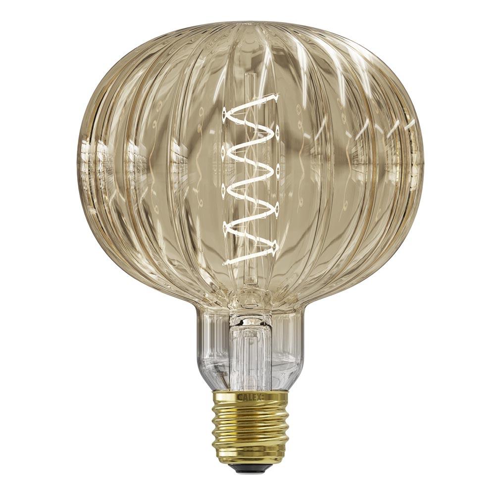Calex FL-CP-2101002700 CLX - Calex 2101002700 LED Calex Metz Amber Spiral 220-240V 4W 240lm E27 2000K Dimmable LED Filament Giant Lamps LED Lamps