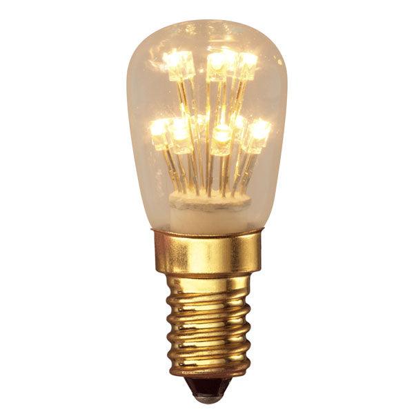 Calex FL-CP-LSQ1SESC/T26 CALX - Calex 1301004700 Pearl LED Pilot lamp 240V 1W E14 T26x58mm 13-leds 1800K Clear LED Appliance/Pilot Lamps LED Lamps