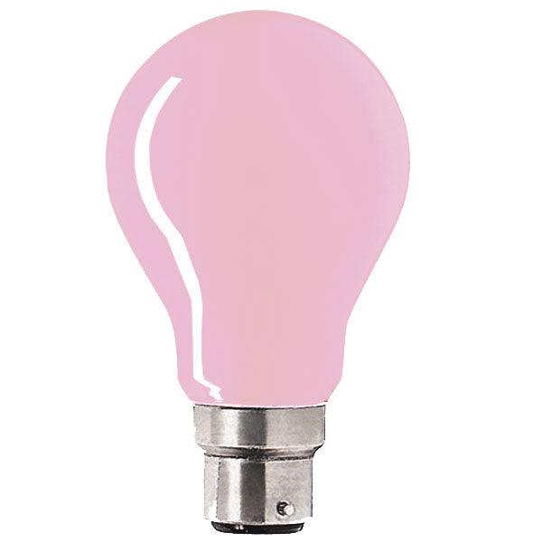 Crompton Lamps Coloured GLS GLS 240V 25W B22d PINK Part Number = 25PIBC-GLZ - First Light Direct - LED Lamps and Lighting 
