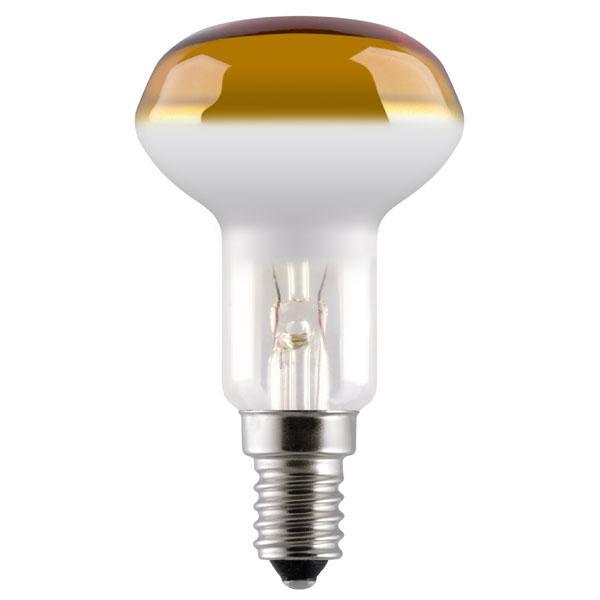 Crompton Lamps Crompton Lamps R50 240V 25W E14 AMBER E14 Small Screw Amber - First Light Direct - LED Lamps and Lighting 