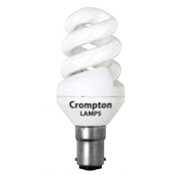 Crompton Lamps FL-CP-EH9SBC82/10 CRO - Crompton Lamps Mini Spiral 9W SBC B15d Small Bayonet Cap Very Warm White 10,000hours
