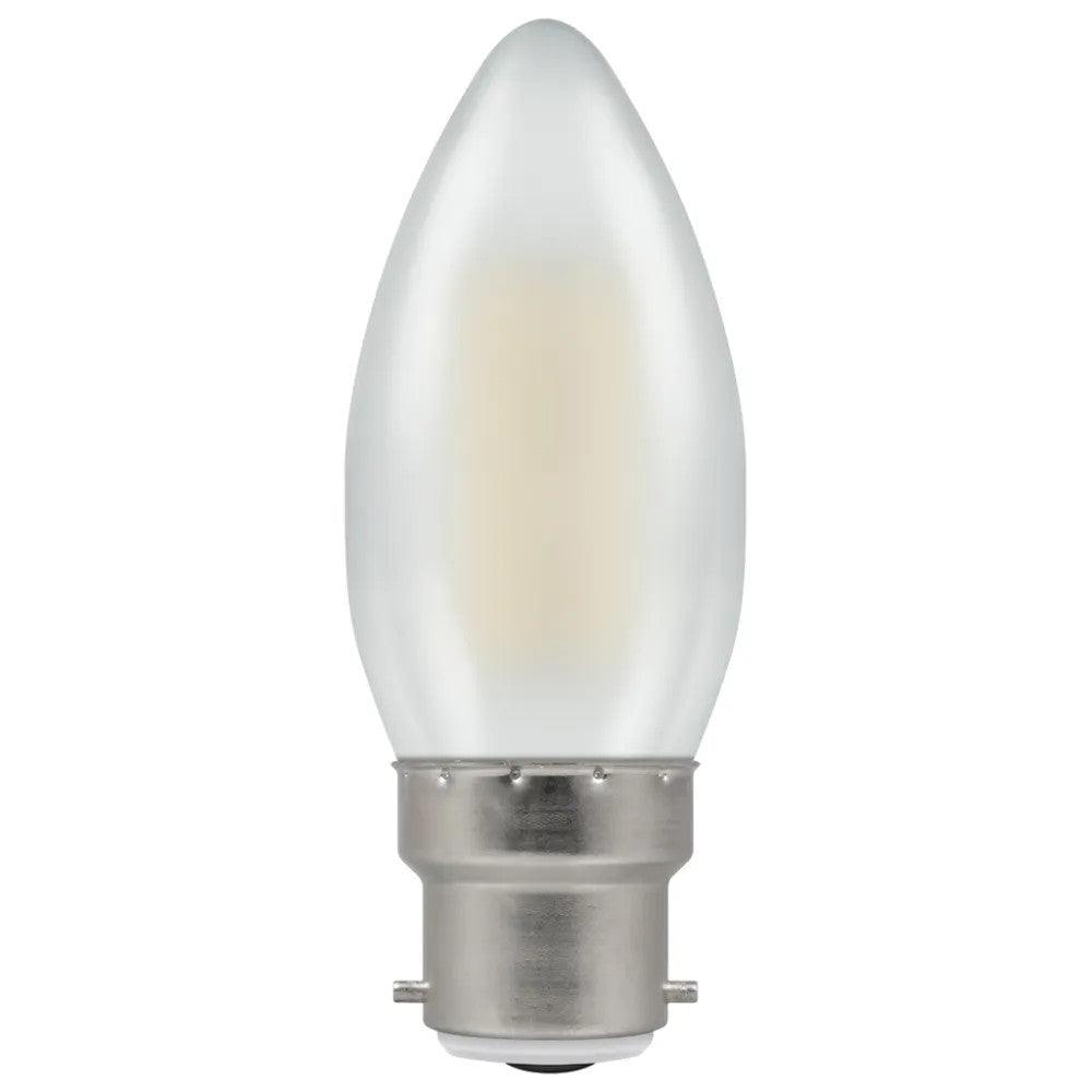 Crompton Lamps FL-CP-LCND4.2BCOVWW CRO - Crompton Lamps Crompton LED Candles LED Filament Candle 4.2W (40W eqv.) B22d 2700K Opal Crompton Part Number = 15791