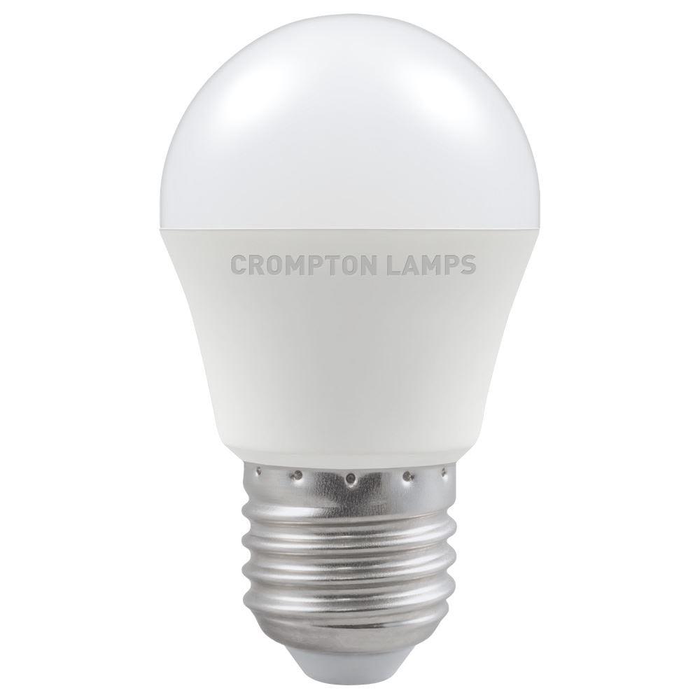 Crompton Lamps FL-CP-LRND45ESO/5.5DL CROM - Crompton Lamps 11571 Crompton LED 45mm Round Thermal Plastic 5.5W E27 Daylight Opal LED 45mm Round LED Lamps