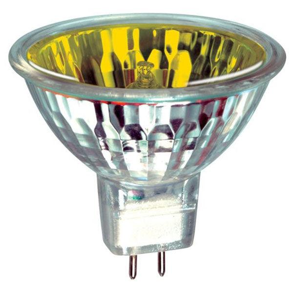 Crompton Lamps FL-CP-M258YELLOW CRO - Crompton Lamps LV50MFY MR16 12V 50W GU5.3 Yellow Low Voltage Halogen Lamps