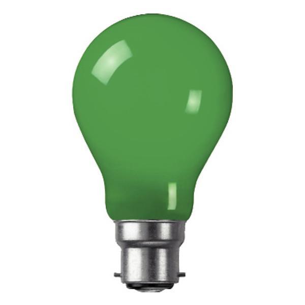 Crompton Lamps GLS 240V 15W B22d Bayonet Cap GREEN Colourglazed - First Light Direct - LED Lamps and Lighting 