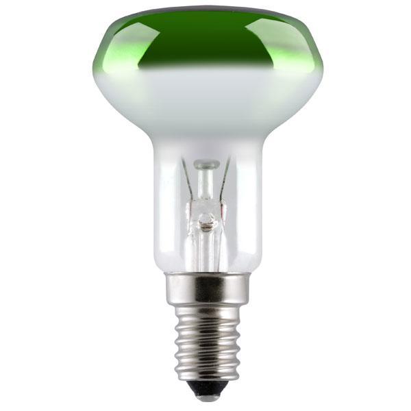Crompton Lamps R50 240V 25W E14 Small Edison Screwed Cap GREEN - First Light Direct - LED Lamps and Lighting 