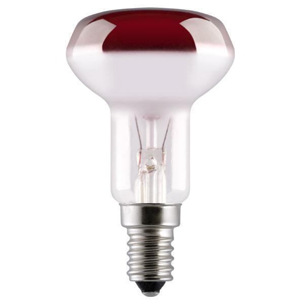 Crompton Lamps R50 240V 25W E14 Small Edison Screwed Cap RED - First Light Direct - LED Lamps and Lighting 
