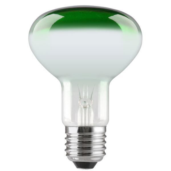 Crompton Lamps R80 240V 40W E27 Edison Screwed Cap GREEN - First Light Direct - LED Lamps and Lighting 