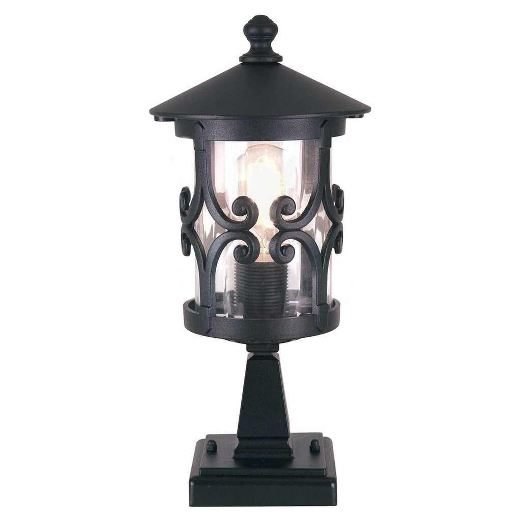 Elstead Lighting BL12-BLACK - Elstead Lighting Pedestal Lantern from the Hereford range. Hereford 1 Light Pedestal Lantern Product Code = BL12-BLACK