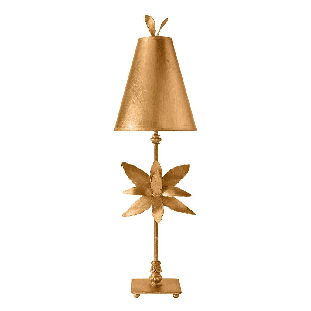 Elstead Lighting FB-AZALEA-TL-GD - Flambeau Table Lamp from the Azalea range. Azalea 1 Light Table Lamp - Gold Leaf Product Code = FB-AZALEA-TL-GD