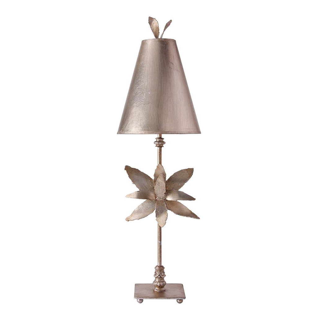 Elstead Lighting FB-AZALEA-TL-SV - Flambeau Table Lamp from the Azalea range. Azalea 1 Light Table Lamp - Silver Leaf Product Code = FB-AZALEA-TL-SV