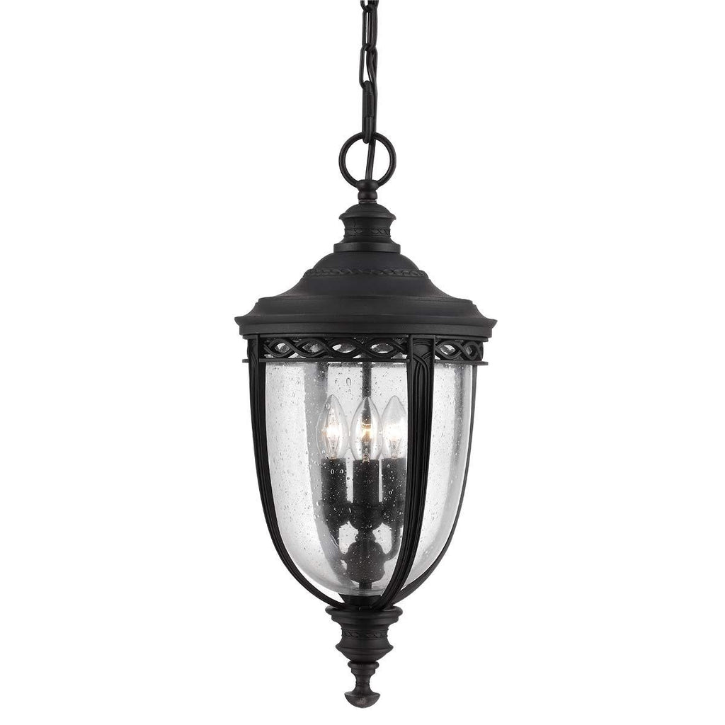 Elstead Lighting FE-EB8-L-BLK - Feiss Outdoor Hanging from the English Bridle range. English Bridle 3 Light Large Chain Lantern Product Code = FE-EB8-L-BLK