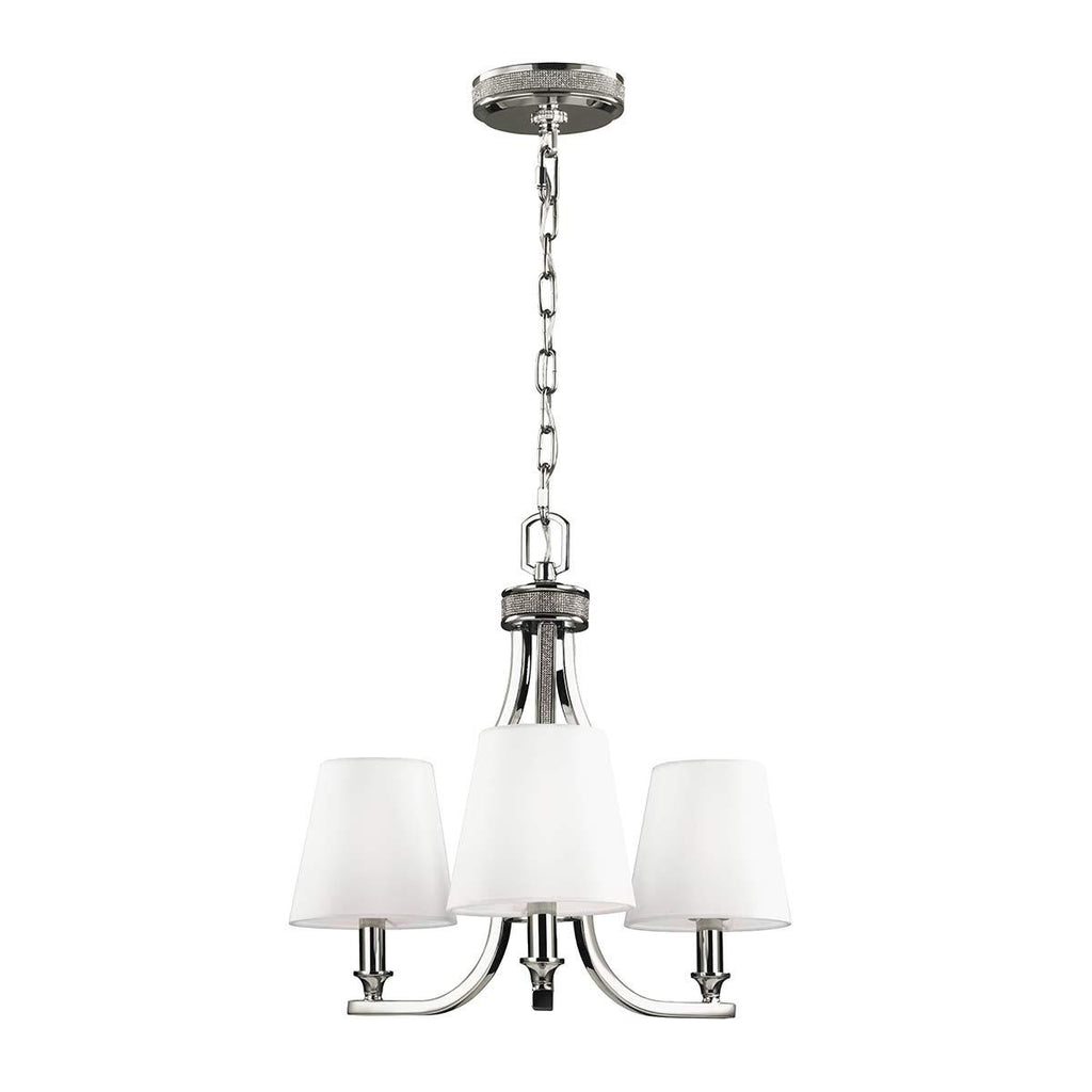 Elstead Lighting FE-PAVE3 - Feiss Chandelier from the Pave range. Pave 3 Light Chandelier Product Code = FE-PAVE3