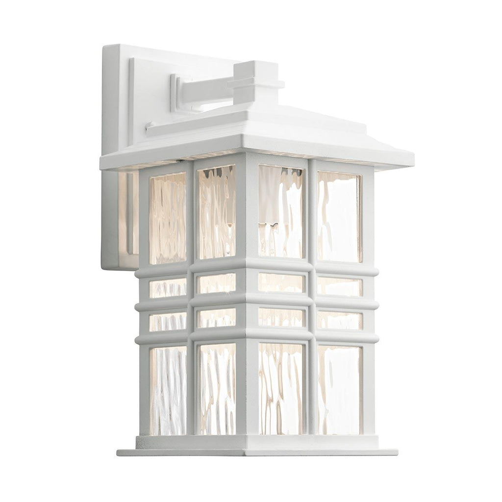 Elstead Lighting KL-BEACON-SQUARE-S-WHT - Kichler Outdoor Wall Light from the Beacon Square range. Beacon Square 1 Light Small Wall Lantern Product Code = KL-BEACON-SQUARE-S-WHT