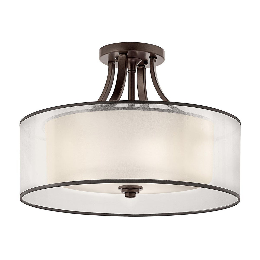 Elstead Lighting KL-LACEY-SFM-MB - Kichler Ceiling Semi-Flush from the Lacey range. Lacey 4 Light Semi-Flush Product Code = KL-LACEY-SFM-MB