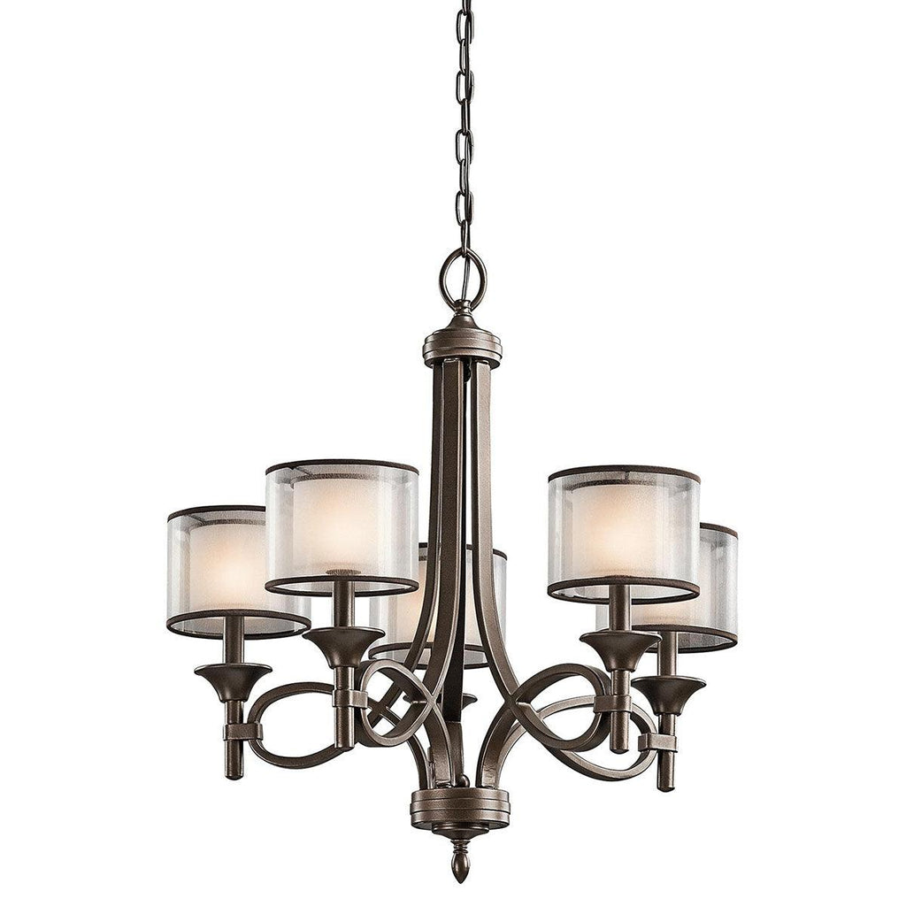 Elstead Lighting KL-LACEY5-MB - Kichler Chandelier from the Lacey range. Lacey 5 Light Chandelier Product Code = KL-LACEY5-MB