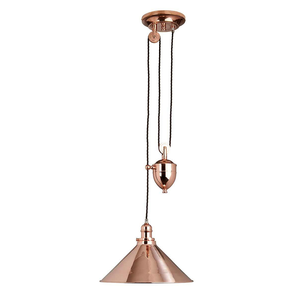 Elstead Lighting PV-P-CPR - Elstead Lighting Pendant from the Provence range. Provence 1 Light Rise and Fall Pendant Product Code = PV-P-CPR