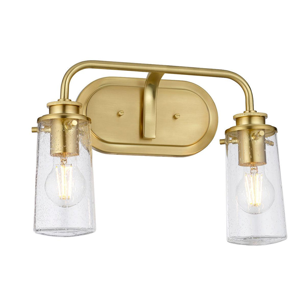 Elstead Lighting QN-BRAELYN2-BB - Elstead Lighting Quintiesse Collection Braelyn 2 Light Wall Light - Brushed Brass from the Braelyn range. Part Number - QN-BRAELYN2-BB