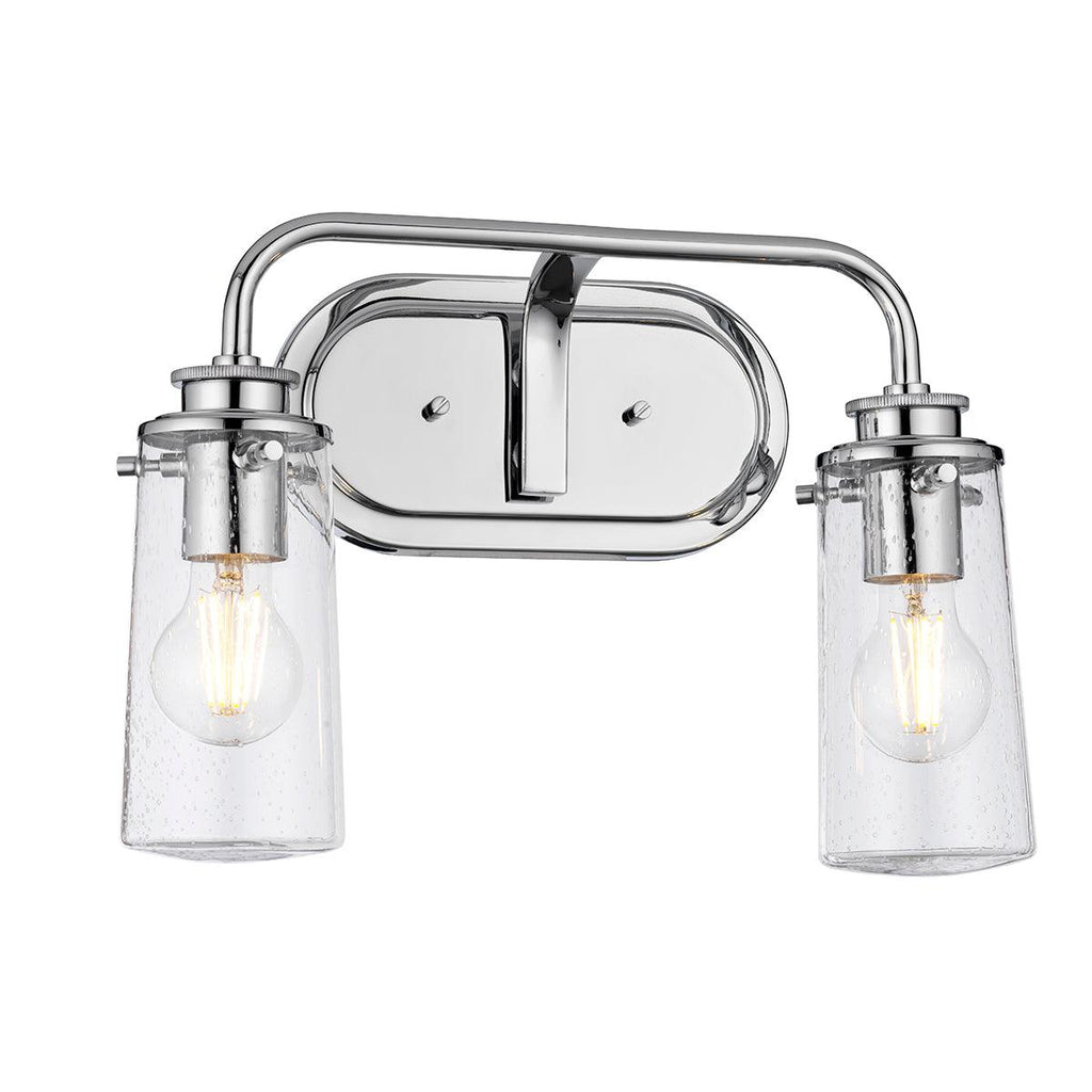 Elstead Lighting QN-BRAELYN2-PC - Elstead Lighting Quintiesse Collection Braelyn 2 Light Wall Light - Polished Chrome from the Braelyn range. Part Number - QN-BRAELYN2-PC