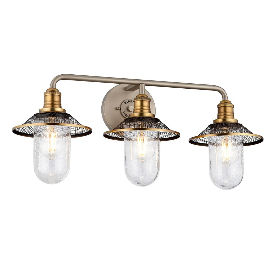 Elstead Lighting QN-RIGBY3-BATH-AN - Elstead Lighting Quintiesse Collection Rigby 3 Light Wall Light - Antique Nickel from the Rigby range. Part Number - QN-RIGBY3-BATH-AN