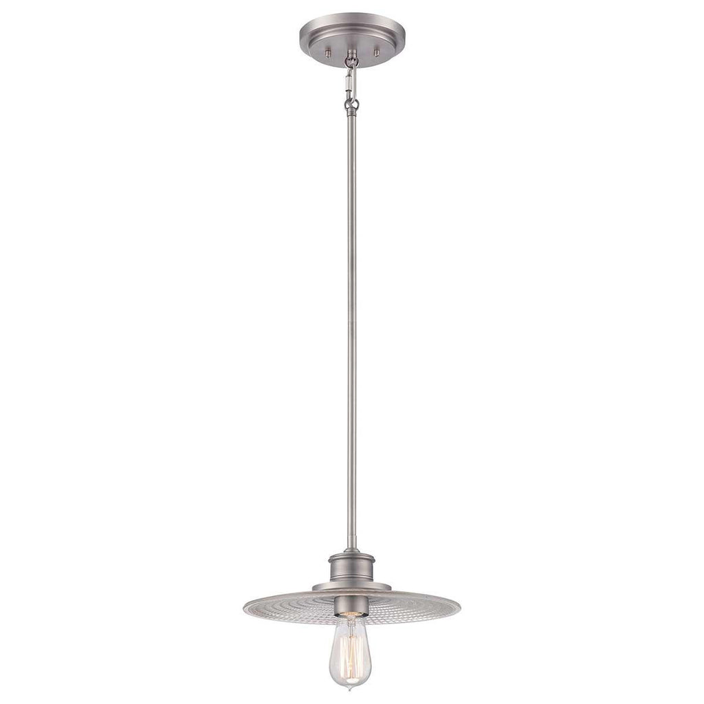 Elstead Lighting QZ-ADMIRAL-P-AN - Quoizel Pendant from the Admiral range. Admiral 1 Light Mini Pendant - Nickel Product Code = QZ-ADMIRAL-P-AN
