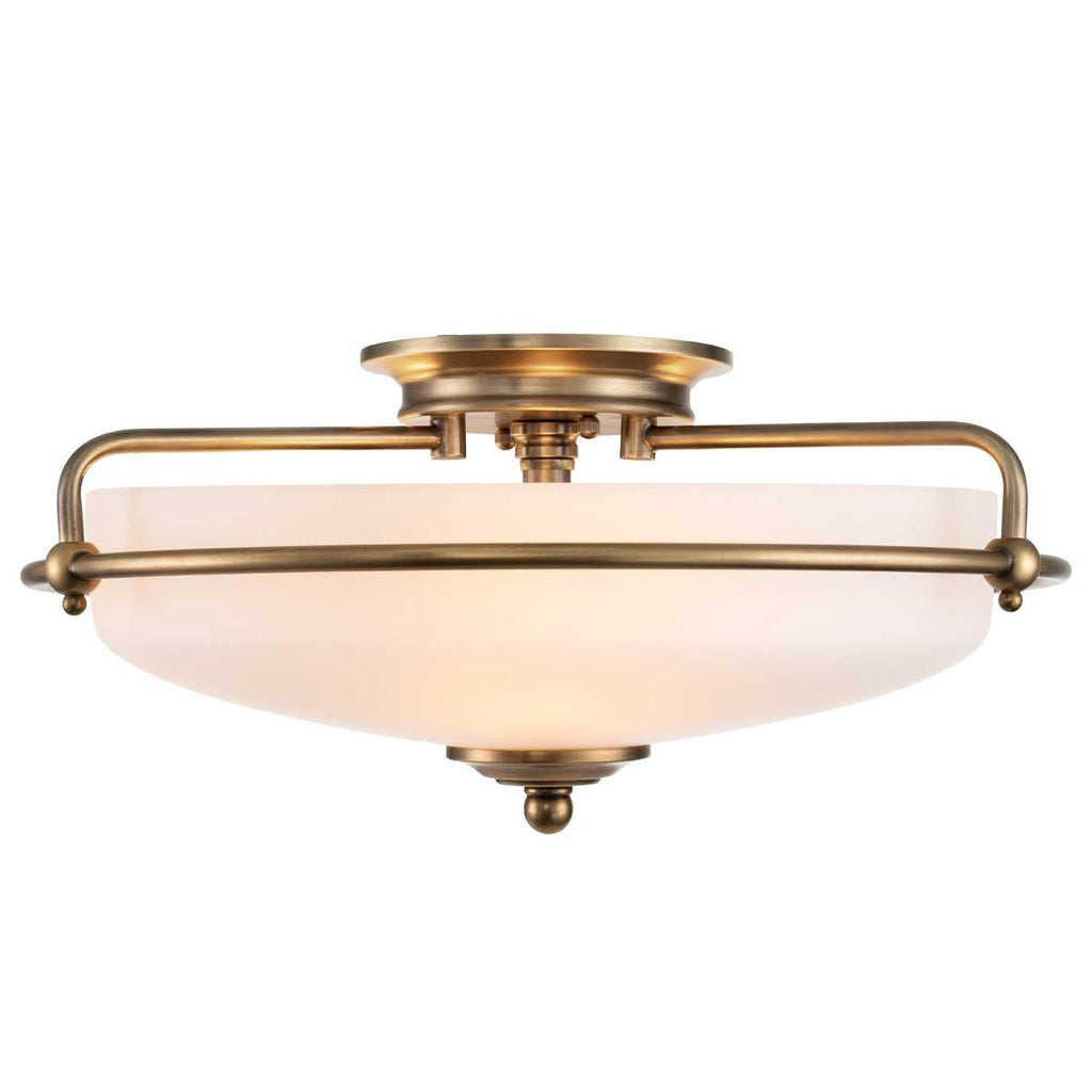 Elstead Lighting QZ-GRIFFIN-F-WS - Quoizel Ceiling Flush from the Griffin range. Griffin 3 Light Flush Product Code = QZ-GRIFFIN-F-WS