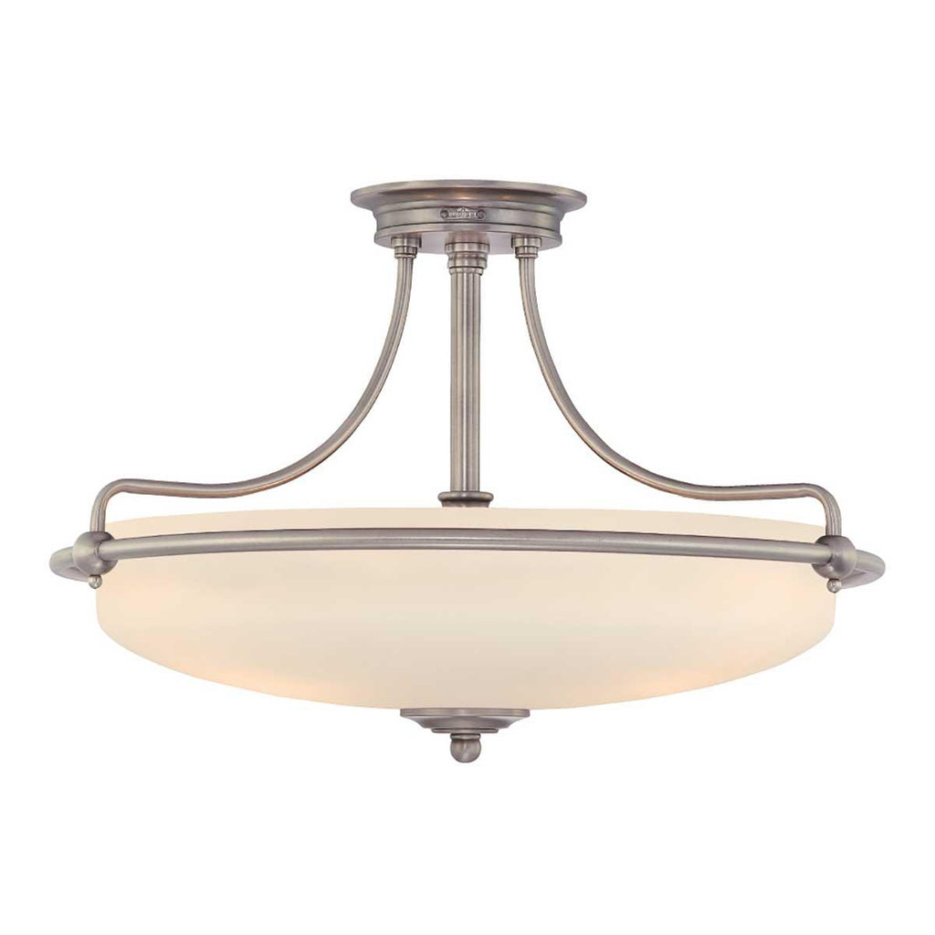 Elstead Lighting QZ-GRIFFIN-SFM-AN - Quoizel Ceiling Semi-Flush from the Griffin range. Griffin 4 Light Semi-Flush Product Code = QZ-GRIFFIN-SFM-AN
