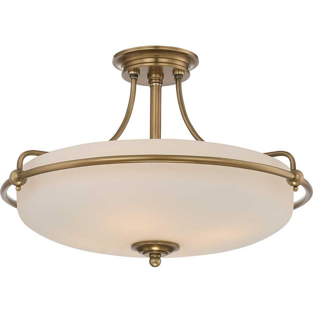 Elstead Lighting QZ-GRIFFIN-SFM-WS - Quoizel Ceiling Semi-Flush from the Griffin range. Griffin 4 Light Semi-Flush Product Code = QZ-GRIFFIN-SFM-WS
